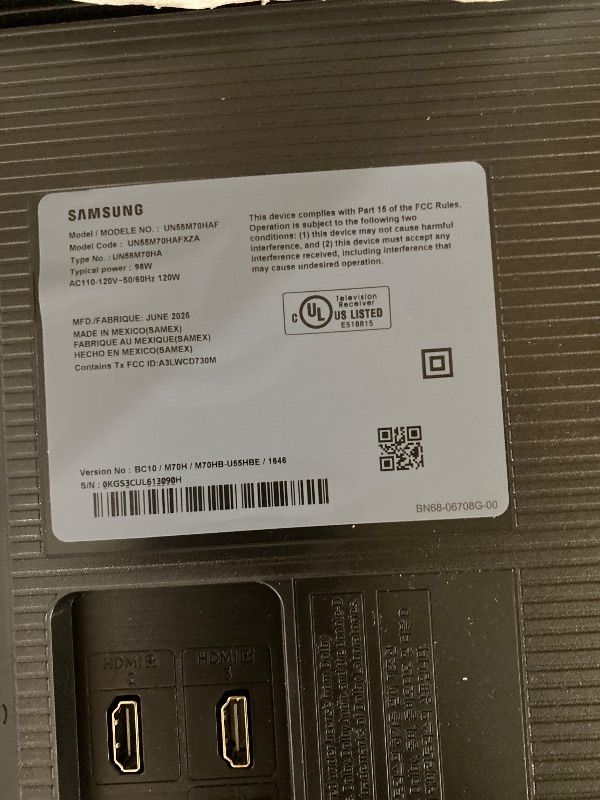 Photo 1 of Samsung 55-Inch Class M70H Series, Mini LED, 4K, Smart TV, 2026 Model