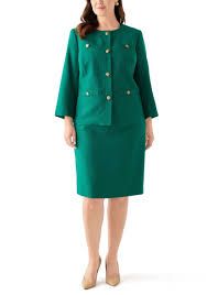 Photo 1 of Tonal Jewel Neck Jacket & Skirt 14P


