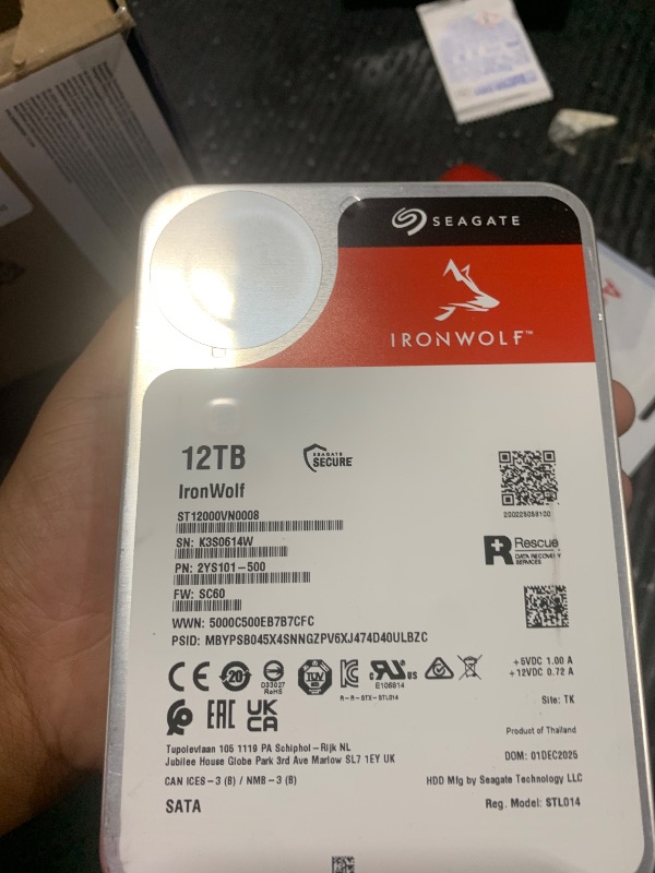 Photo 1 of Seagate IronWolf 12TB NAS Internal Hard Drive