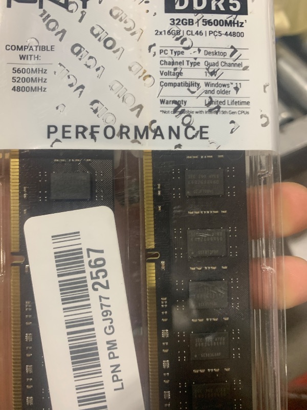 Photo 1 of PNY DDR4 32GB (2x16GB) 5600MHz CL46 Desktop Memory Kit