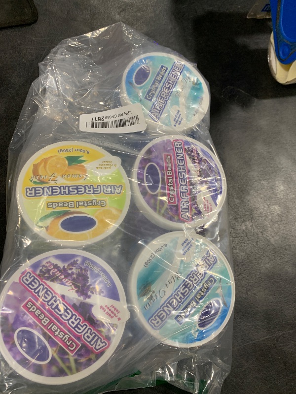 Photo 1 of 6 Pcs Air Freshener Gel Beads, Ocean, Lemon, Lavender | 8 oz Removing Gel for Home, Bathrooms, Cars, Boats, RVs, Pet Areas, Room, Toilet