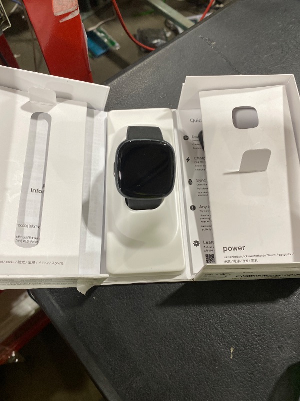 Photo 1 of Google Fitbit Versa 4 Fitness Smartwatch - Black/Graphite