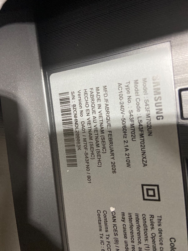Photo 1 of Samsung 43” M7 (M70F) Series 4K UHD Smart Monitor