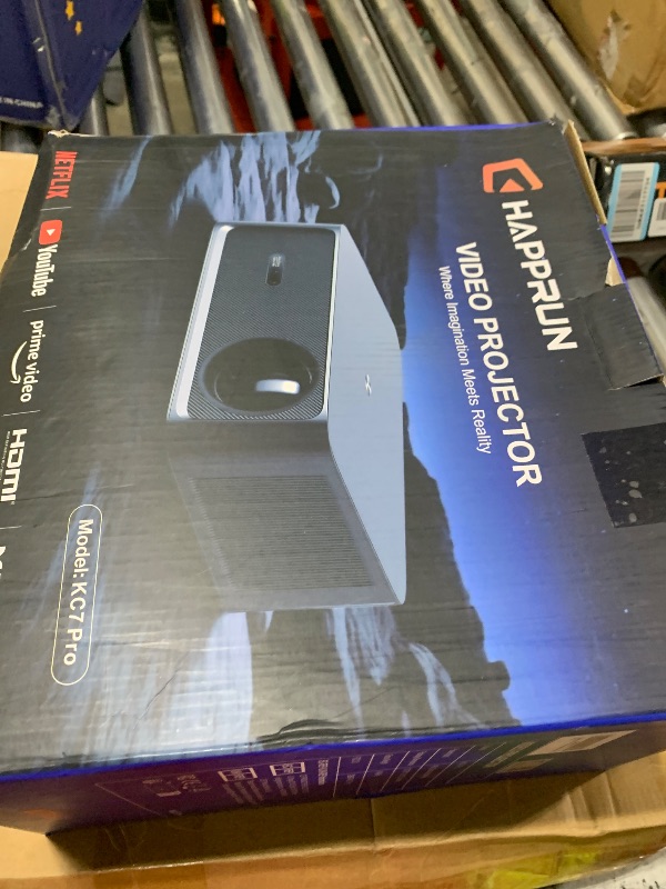 Photo 1 of HAPPRUN 2000 ANSI Lumens Outdoor Projector with Built-in Streaming Apps