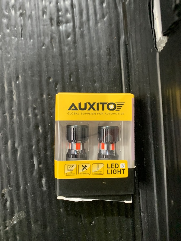 Photo 1 of AUXITO CANBUS 7440 7443 LED Bulbs Red with Built-in Resistor 7441 7444 W21W Anti Hyper Flash Error Free Brake Lights, Tail Lights, Stop Lights, Turn Signal Lights, Pack of 2