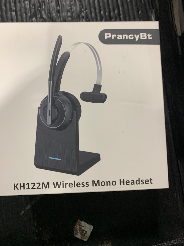 Photo 1 of Bluetooth Headset, Wireless Headset with Microphone for PC, V5.2 Computer Headset with Noise Cancelling Mic, USB Dongle, Charging Base & Mute Button for Work, Cell Phones, Computer (Black)