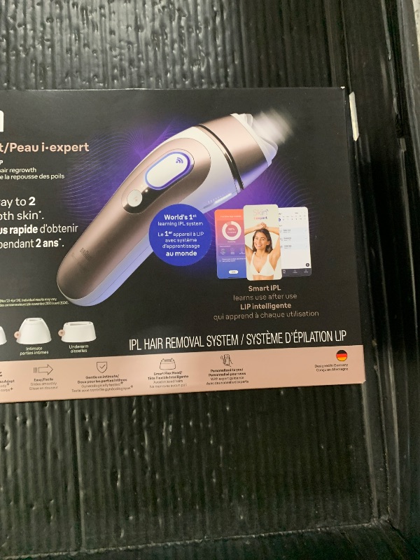 Photo 1 of Braun Skin i-Expert Smart IPL PL7219 at Home Laser Hair Removal for Women and Men with App, Premium Pouch, Venus Razor, 2 Smart Heads, Facial Trimmer