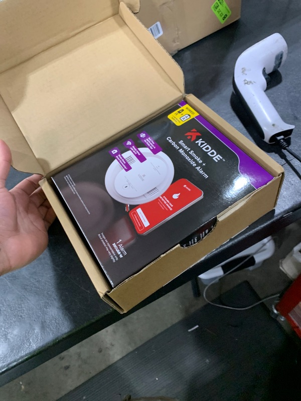Photo 1 of Kidde Hardwired Kidde App Enabled Smart Smoke and Carbon Monoxide Detector, AA Battery Backup, Voice Alerts, Interconnected Alarm