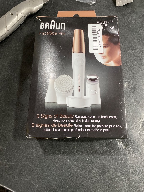 View 2 of Braun Face Epilator Facespa Pro 911, Facial Hair Removal for Women, Hair Removal Device, 3-in-1 Epilating, Cleansing Brush and Skin Toning with 3 Extras