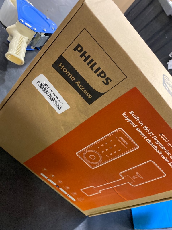 Photo 1 of Philips WiFi Smart Lock with Front Door Handle Set, Built-in WiFi, APP Remote & Voice Control, Fingerprint Keyless Entry Door Lock, Keypad Deadbolt Smart Locks for Front Door, Auto-Lock, Satin Nickel