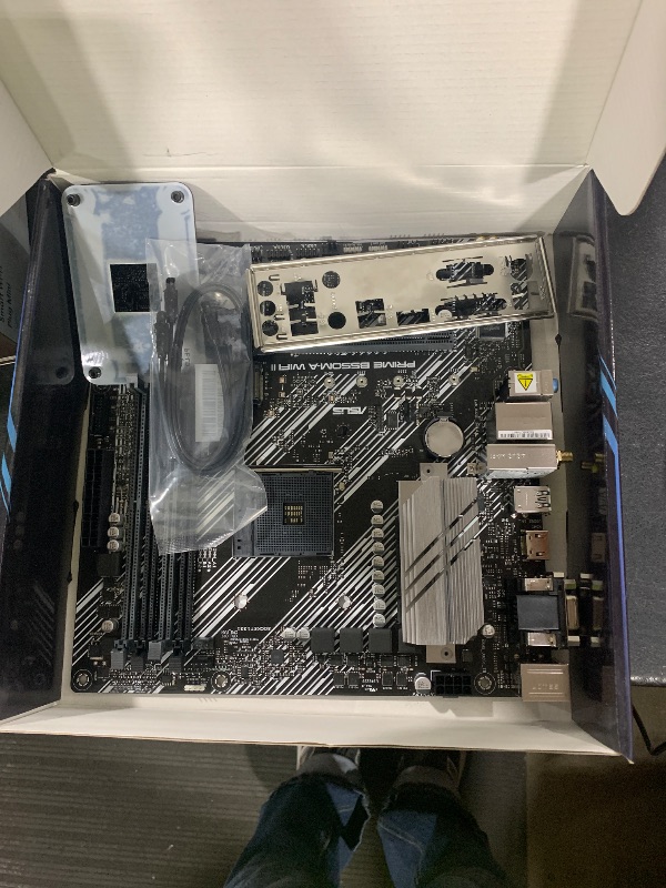 Photo 1 of ASUS Prime B550M-A WiFi II AMD Micro ATX Motherboard with PCIe 4.0, WiFi 6, ECC Memory, HDMI 2.1, RGB Header