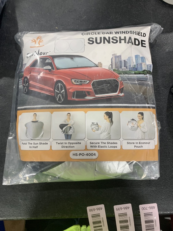 Photo 1 of EcoNour Car Windshield Sunshade | Blocks 99% Heat & Keeps Interior Cool | Universal Fits Cars, SUVs, Trucks | Automotive Sun Screen, Visor & Car Accessories for Summer | Medium (64x32 Inches)