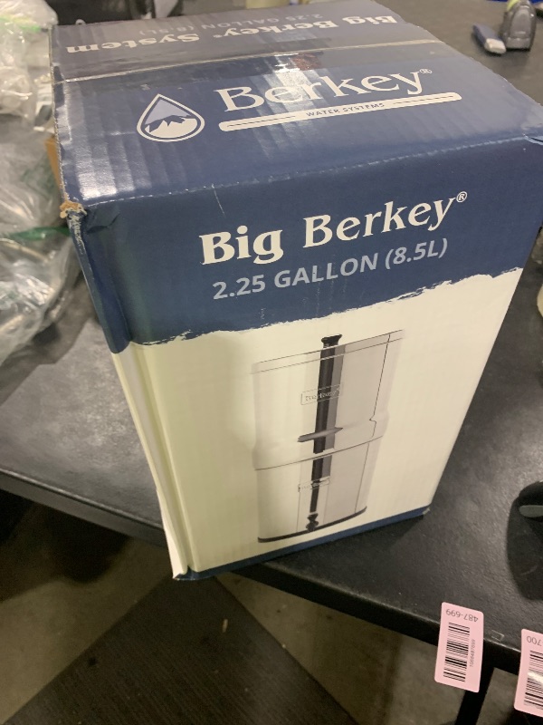 Photo 1 of Big Berkey Gravity-Fed Stainless Steel Countertop Water Filter System 2.25 Gallon with 2 Authentic Black Berkey Elements BB9-2 Filters