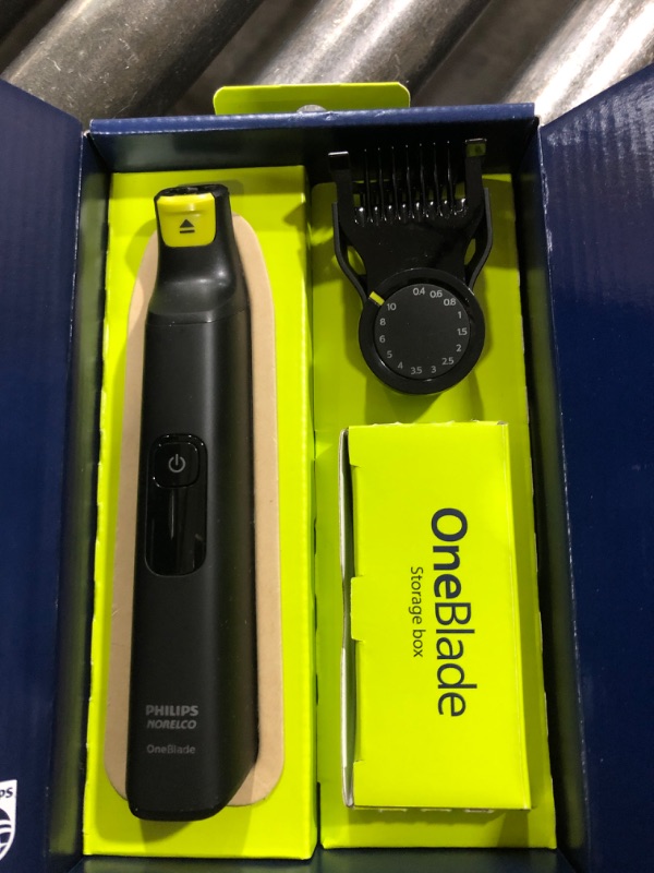 Photo 1 of Philips Norelco OneBlade Pro 360 Face + Body Electric Shaver, Beard Trimmer and Groomer, with 360 Blade Technology, 14-Length Precision Comb, Body Kit, Soft Pouch, Model QP6542/70