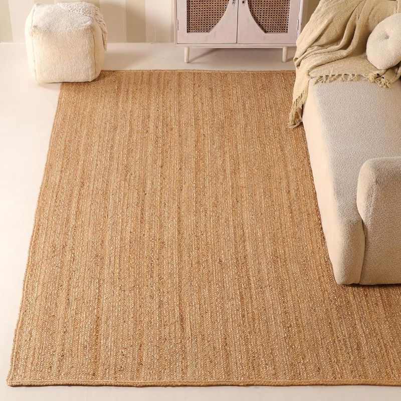 Photo 1 of Jute Area Rug - Premium Eco Friendly Natural Fiber Farmhouse Style Rugs for Living Room, Bedroom, Dinning Room, Hallway, Office UNKNOWN SIZE