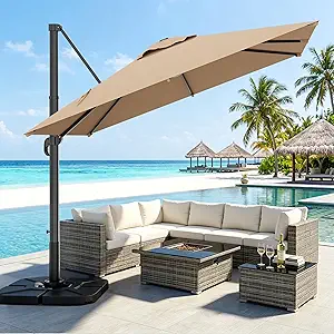 Photo 1 of Square Cantilever Patio Umbrella FABRIC ONLY