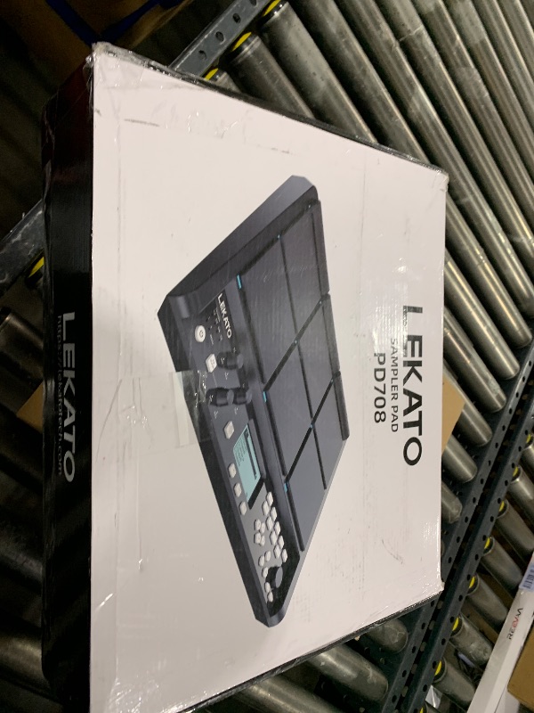 Photo 1 of LEKATO Percussion Sample Pad, Electric Drum Pad with 9 Velocity-Sensitive Drum Pad, Electronic Drum Set Pad Multipad with MIDI out, USB MIDI, AUX, 1,000+ Sounds, 32GB Flash, Bluetooth (PD708)