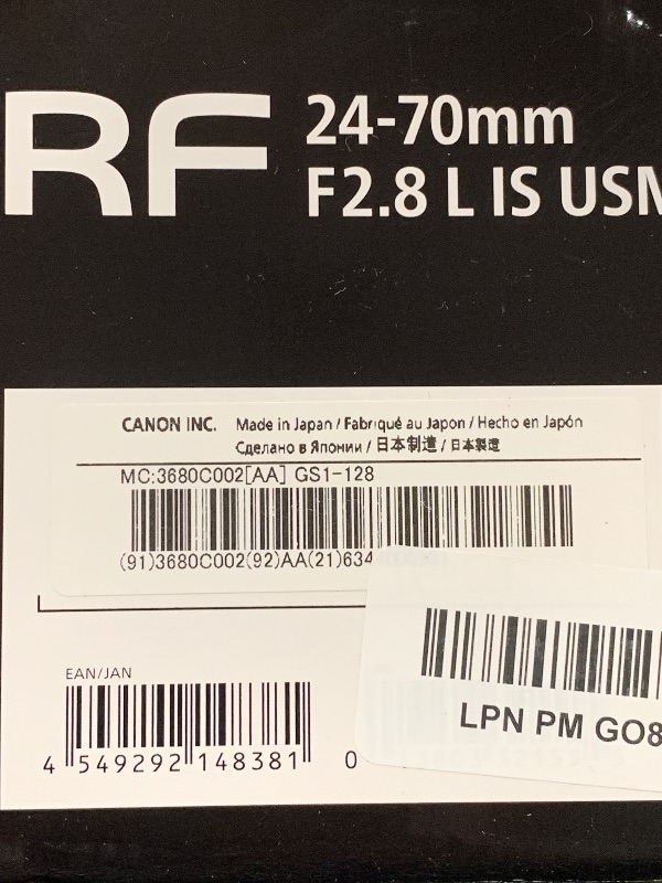 Photo 1 of Canon Lens RF24-70mm F2.8 L is USM
