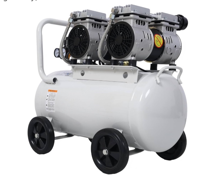 Photo 1 of LUCKYNOTE 2.5 SILENT AIR COMPRESSOR 13 GALLON OIL FREE ELECTIC SHOP AIR COMPRESSOR PORTABLE
