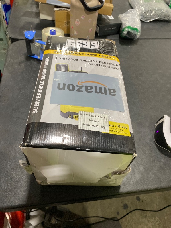 Photo 1 of 6699 1.5HP Submersible Water Pump - 4500GPH High Flow
