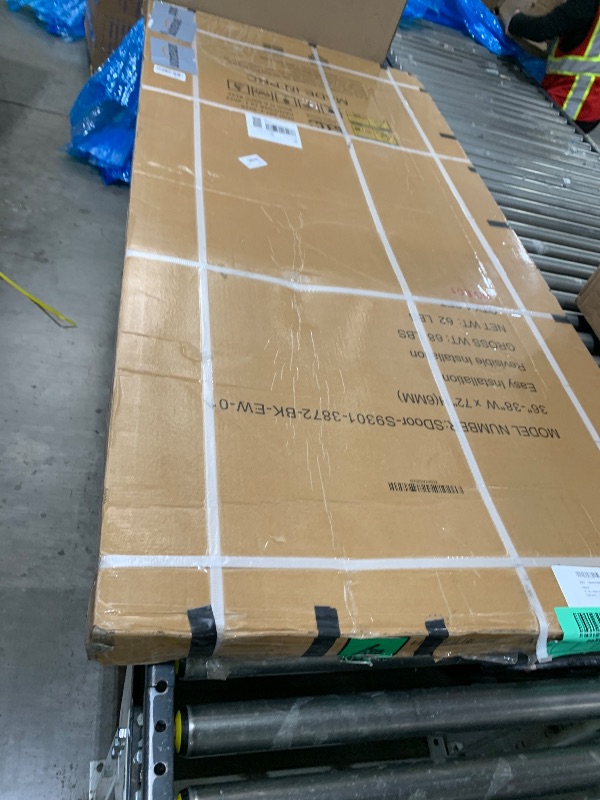 View 2 of EASYWORC Frameless Pivot Shower Door 36"-38" W x 72" H