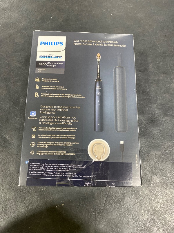 View 3 of Philips Sonicare 9900 Prestige Electric Toothbrush, 1 Brush Head, Blue