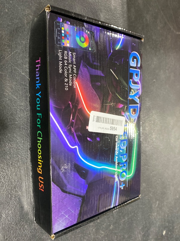 Photo 1 of GPJYD Acrylic 6 in 1 Car LED Lights Interior, RGB Ambient Lighting