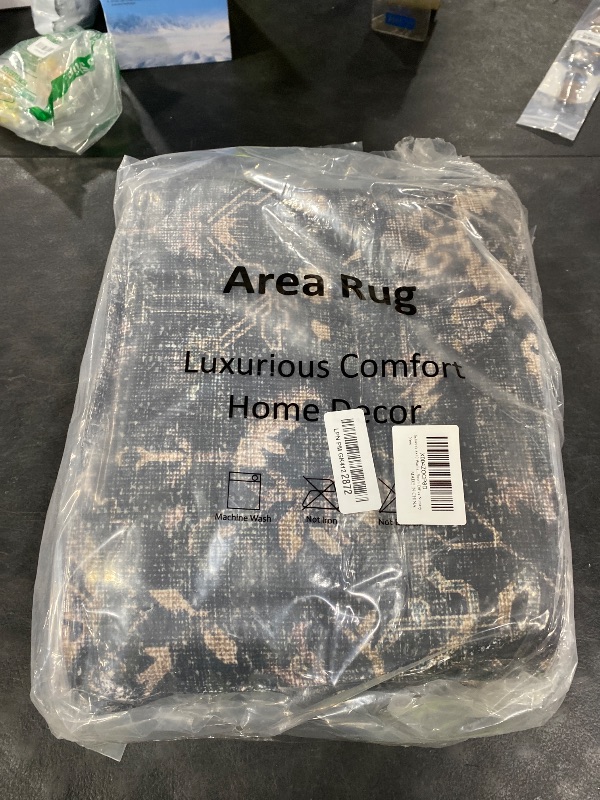 Photo 1 of Schweek 8x10 Washable Area Rug Non-Slip Vintage Dark Rugs for Living Room