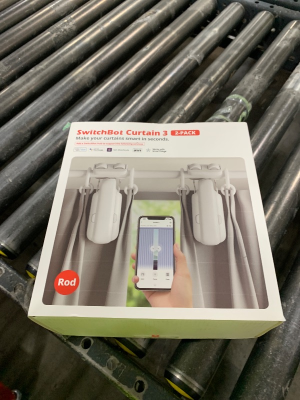 Photo 1 of SwitchBot 2025 Automatic Curtain Opener 3 Rod-Bluetooth Remote Control, WiFi&APP Control, Upgraded High-Performance, Add Hub to Work with Alexa, Google Home, HomeKit via Matter(2025 Curtain Opener*2)