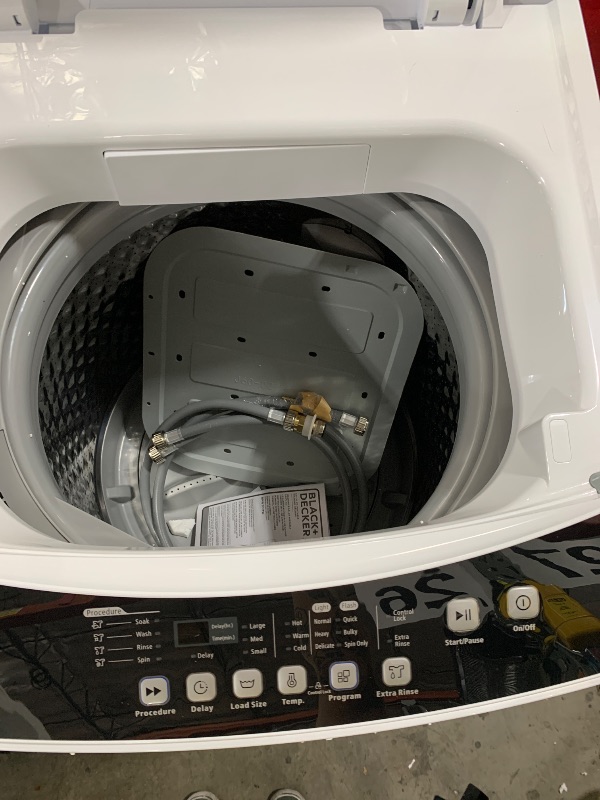 Photo 1 of BLACK+DECKER 3.0 Cu. Ft. Portable Washer - White