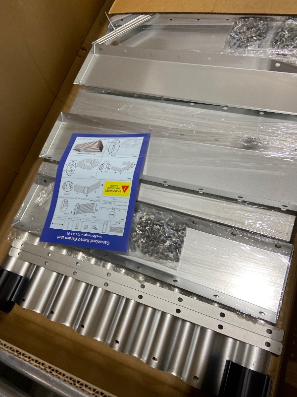 Photo 1 of Land Guard 8x4x2ft Galvanized Raised Garden Bed Kit (Silver)