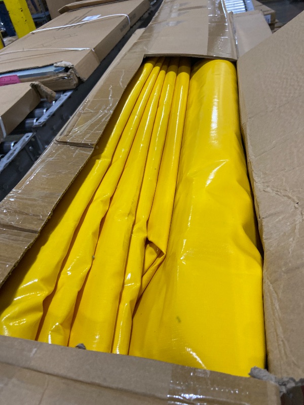 Photo 1 of Frienda Folding Spill Containment Berm - 6' x 6' Yellow PVC