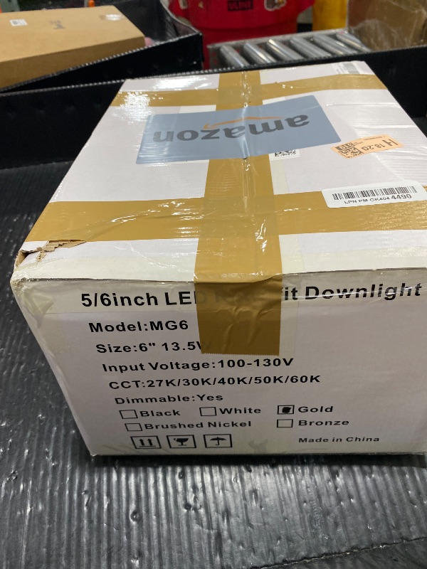 Photo 1 of ZYC 6" LED Retrofit Downlight - Gold Baffle Trim, Selectable Color Temp