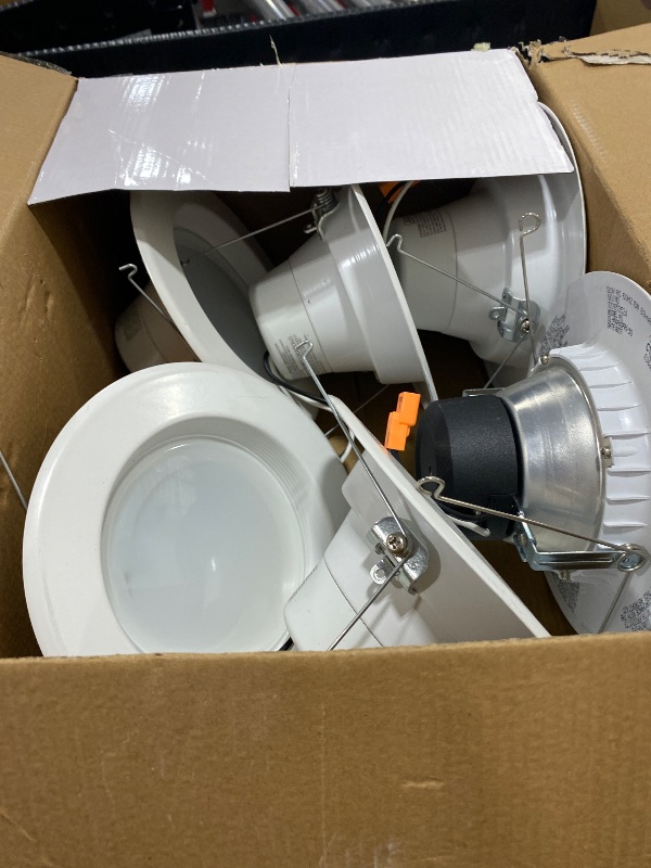 Photo 1 of ZYC 6" LED Retrofit Downlight - Gold Baffle Trim, Selectable Color Temp