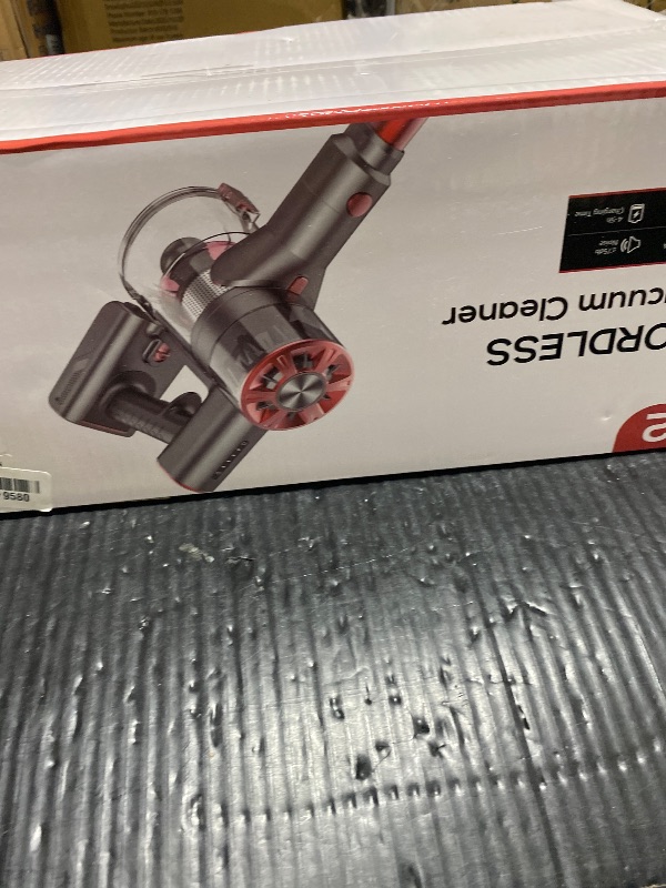 Photo 1 of Comvtu Cordless Stick Vacuum Cleaner - Red Gray