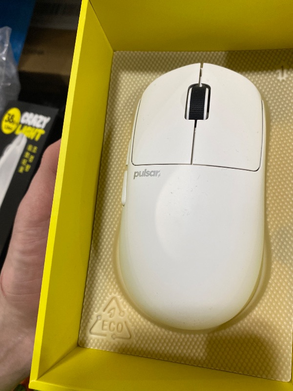 Photo 1 of Pulsar Gaming Gears X2N Crazylight Wireless Mouse - 38g, 32000 DPI, Uyuni White