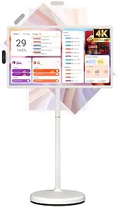 Photo 1 of ApoloSign 32 inch UHD 4K Smart Portable TV Gen2, 16G +256G Storage, Android 16, 15000mAh, Rolling TV on Wheels with Rotatable Touch Screen, Built-in Battery, Full Swivel Rotation, Voice Remote
