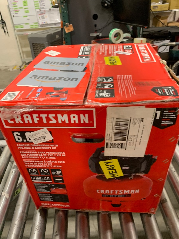 Photo 1 of CRAFTSMAN 6 Gallon Pancake Air Compressor, Oil-Free, 150 PSI Kit