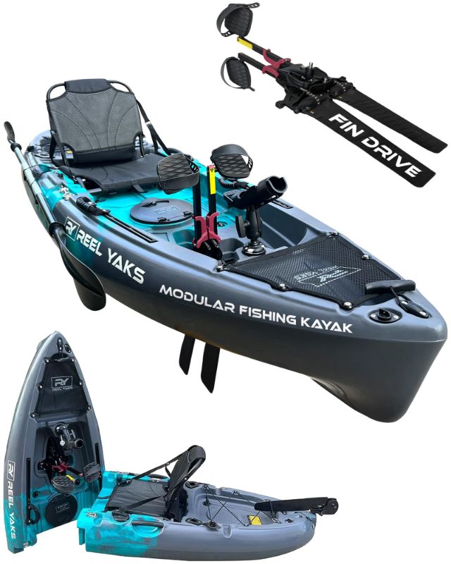 Photo 1 of Reel Yaks Raptor Modular Fishing Kayak, 9.5ft, Fin Drive