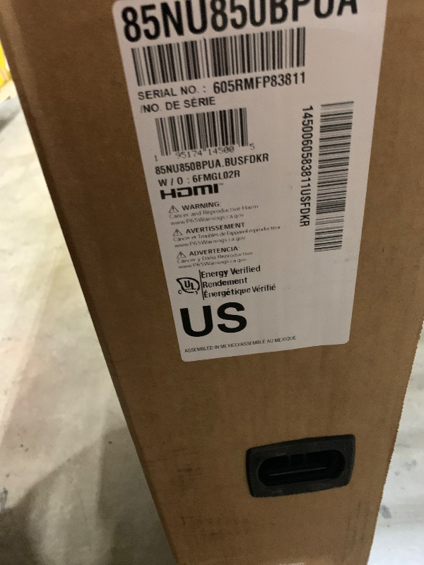 Photo 1 of LG 85-Inch Nano AI 4K Smart TV (2026 Model)
