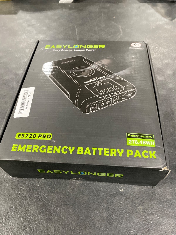 Photo 1 of EASYLONGER ES720 PRO CPAP Battery Backup, 276.48Wh