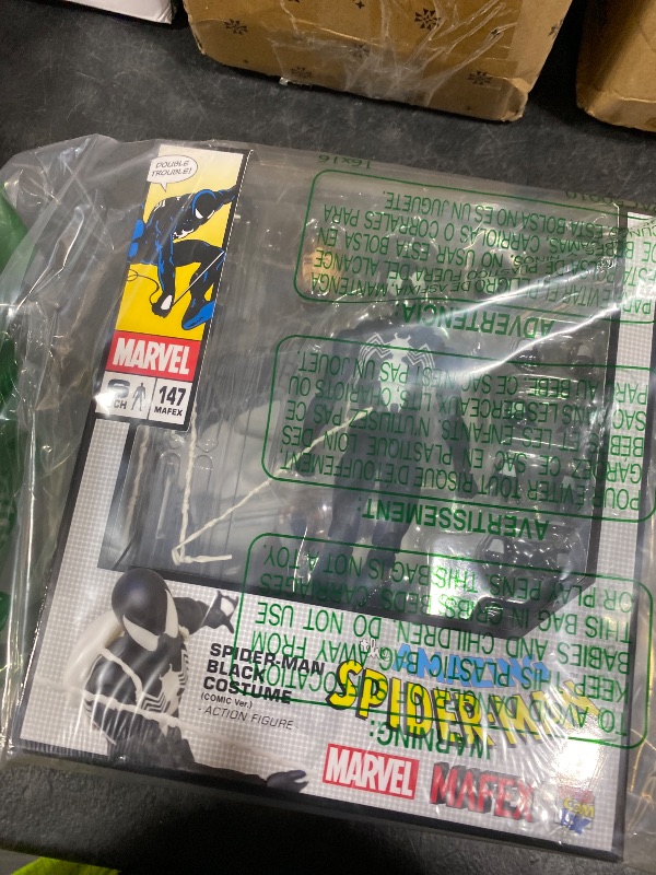 Photo 1 of MAFEX No.168 Spider-Man Black Costume Comic Ver. Total Height Approx. 6.1 inches (155 mm), Painted Action Figure