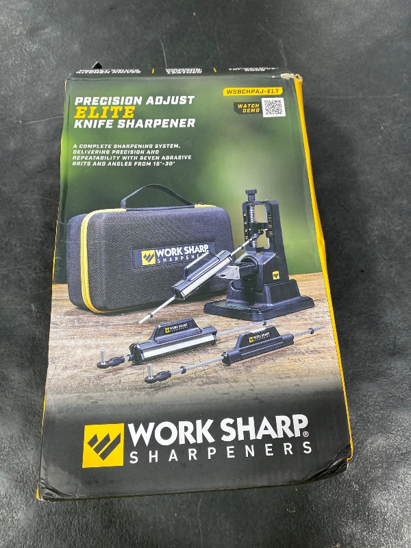 Photo 1 of Work Sharp Professional Precision Adjust Knife Sharpener Kit - Complete Sharpening System for Kitchen, Pocket & Hunting Knives - Premium Angle-Guided Sharpening