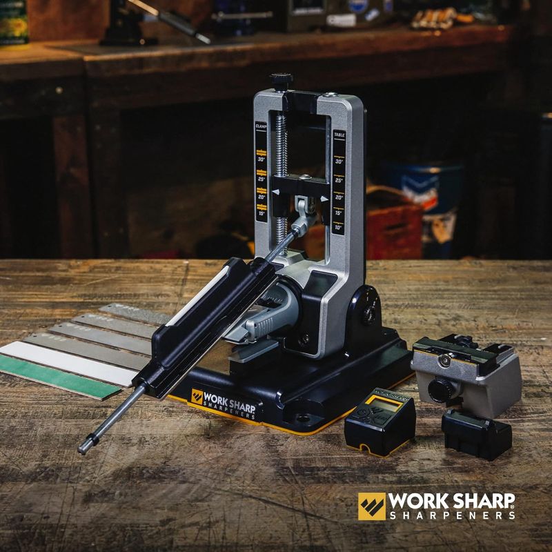 Photo 1 of Work Sharp Professional Precision Adjust Knife Sharpener Kit - Complete Sharpening System for Kitchen, Pocket & Hunting Knives - Premium Angle-Guided Sharpening