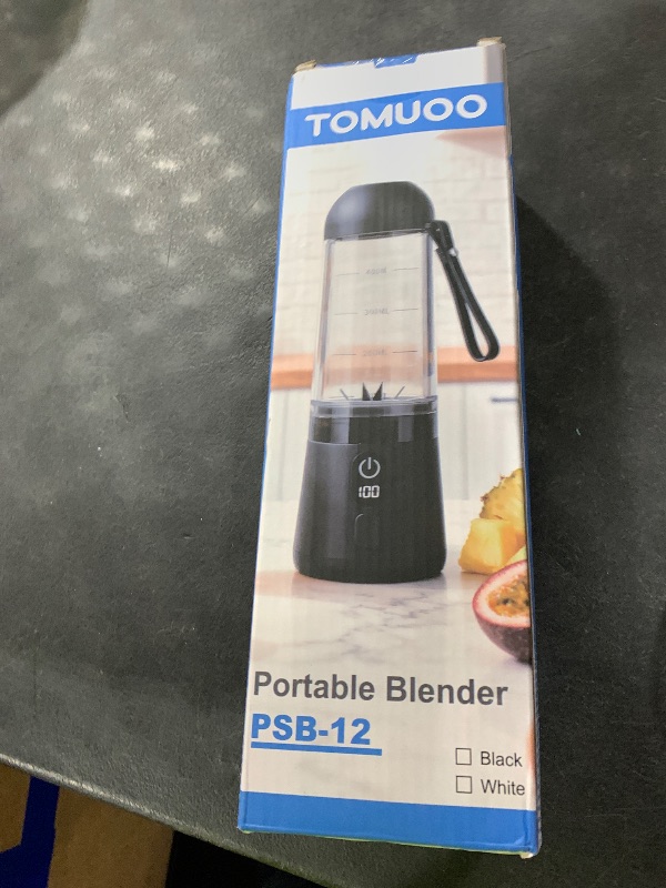 Photo 1 of TOMUOO Portable Blender, USB C Rechargeable Small Smoothie Blender with Lid