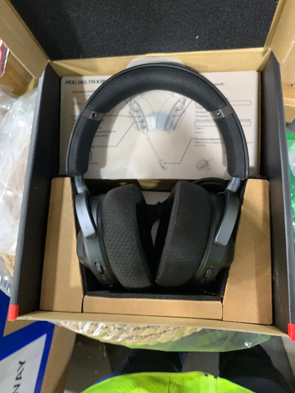Photo 1 of ASUS ROG Delta II Wireless Gaming Headset with Detachable Mic – Black