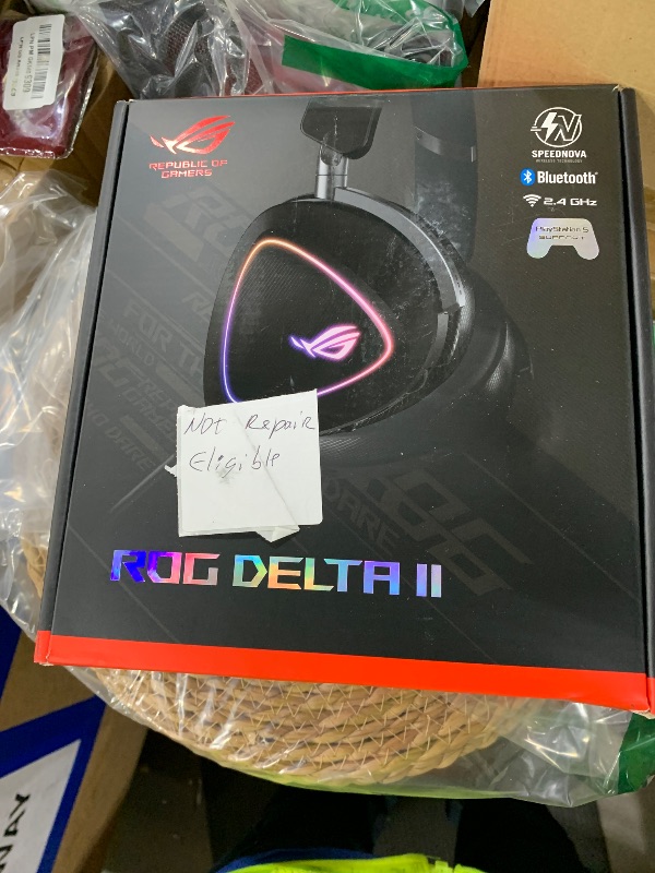 Photo 1 of ASUS ROG Delta II Wireless Gaming Headset with Detachable Mic – Black