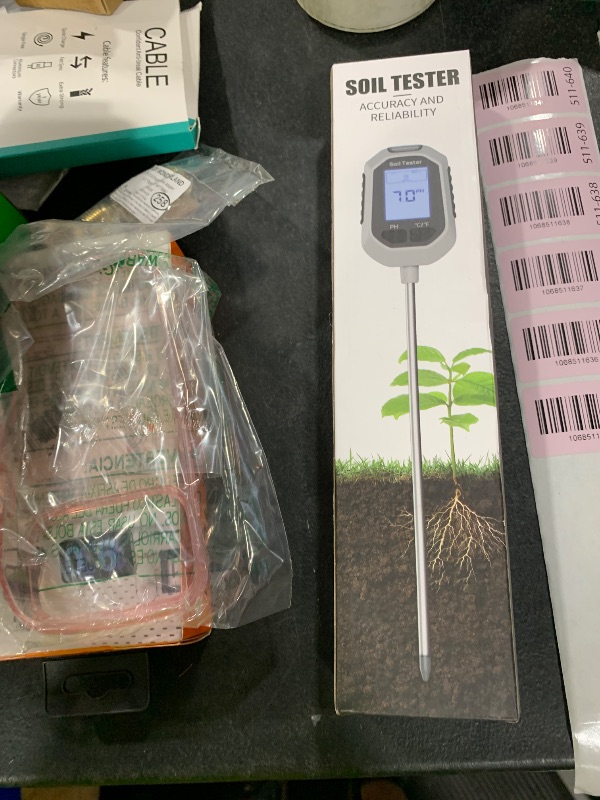 Photo 1 of YAMRON 4-in-1 Soil Moisture Meter Digital Plant Temperature/Soil Moisture/pH Meter/Sunlight Intensity Backlight LCD Display Soil Test Meter for Gardening, Farming and Outdoor Plants