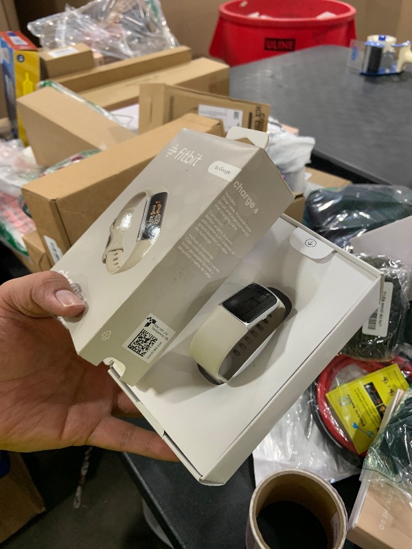Photo 1 of Google Fitbit Charge 6 - Fitness Tracker - Porcelain/Silver