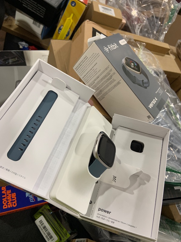 Photo 1 of Google Fitbit Versa 4 Fitness Smartwatch, - Waterfall Blue/Platinum